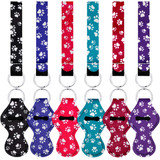 Paw Print Chapstick Keychain Hoilders
