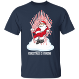 Santa Candy Cane Throne Funny Christmas Shirt