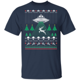 UFO Alien Reindeer Abduction Ugly Christmas Sweater