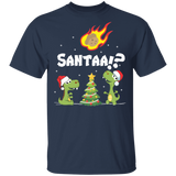 T-Rex Meteor Santa Claus Christmas Shirt Funny Xmas T-shirt