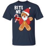 Gingerbread Funny Christmas T-Shirt Bite Me Gift Idea