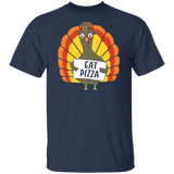 Turkey Eat Pizza Funny Thanksgiving T-Shirt Adult Day