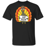 Turkey Eat Pizza Funny Thanksgiving T-Shirt Adult Day