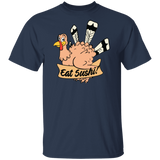 Xeire Thanksgiving Funny Turkey Eat Sushi Gobble Shirts