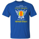 Never Underestimate An Old Man Who Vietnam Veteran Shirt
