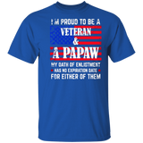 Men's I'm Proud To Be A Veteran And A Papaw Shirt