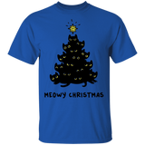 Kitten Tree Christmas T shirt Meowy Christmas Tee