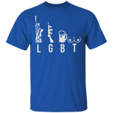 Homophobic LGBT Shirt Liberty Guns Beer Funny Tee