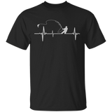 Fishing heartbeat t-shirt