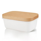 Enamel Butter Dish with Cover
