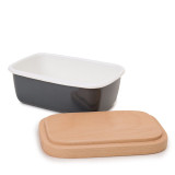 Enamel Butter Dish with Cover