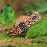Women Wooden Watches Orologio da donna Luxury Wood Metal Strap