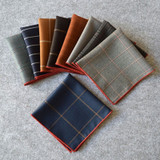 Vintage Plaid Striped Pocket Square