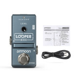 ammoon PockRock Guitar Multi-effects Processor Effect Pedal 15 Effect Types 40 Drum Rhythms Tuning Function with Power Adapter
