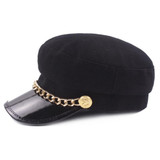 Chain Trim Baker Boy Hat