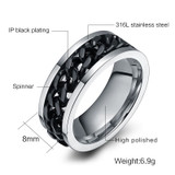 Titanium Chain Spinner Ring