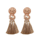Vintage Beaded Tassel Earrings