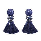 Vintage Beaded Tassel Earrings