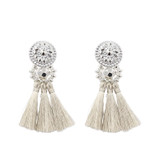Vintage Beaded Tassel Earrings