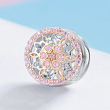 Blooming Buds Clear Cubic Zircon Beads Charms
