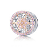 Blooming Buds Clear Cubic Zircon Beads Charms