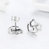 Cute Cat Small Stud Earrings