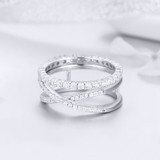 Dazzling CZ Geometric Finger Rings