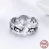 Mother Herd Elephant Family Ring Sterling Silver Mother Herd Elephant Family Ring Sterling Silver