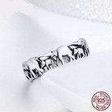 Mother Herd Elephant Family Ring Sterling Silver Mother Herd Elephant Family Ring Sterling Silver