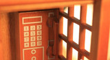 "Call Your Mom!" Red Phone Booth Clockwork Music Box