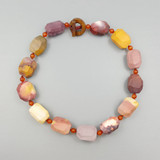 Ochre Rainbow Australian Mookaite Biscuit Necklace