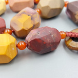 Ochre Rainbow Australian Mookaite Biscuit Necklace