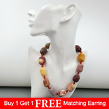 Ochre Rainbow Australian Mookaite Biscuit Necklace