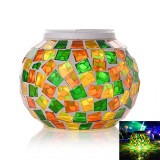 Mosaic Glass Jar Colour Changing Solar Power Garden Lamps