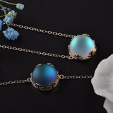 Aurora Borealis Necklace Sterling Silver Elegant Jewelry