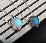 Aurora Borealis Necklace Sterling Silver Elegant Jewelry