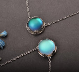 Aurora Borealis Necklace Sterling Silver Elegant Jewelry