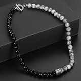 Natural Tiger Eyes Map Stone Necklace For Men