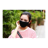 Women Black Bilayer Cotton Mouth Mask Anti Haze Dust Washable Reusable Double Layer Dustproof Mouth-muffle Winter Warm Mask
