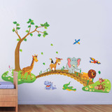Cartoon Jungle wall stickers
