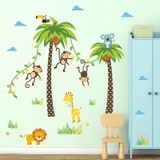 Jungle friends wall stickers