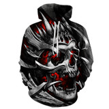 3D Skull Print Hoodie