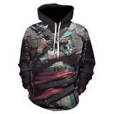 3D Skull Print Hoodie