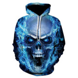 3D Skull Print Hoodie