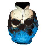 3D Skull Print Hoodie