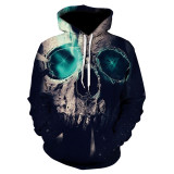 3D Skull Print Hoodie