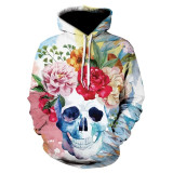 3D Skull Print Hoodie