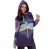 Dragonfly Mandala Hoodie Dress