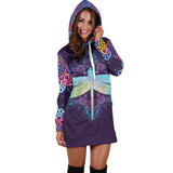Dragonfly Mandala Hoodie Dress