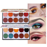 POPFEEL 10 Colors Glitter Eyeshadow Professional Eye Shadow Palette Matte Eyeshadow Powder Makeup Palette Long-lasting TSLM2